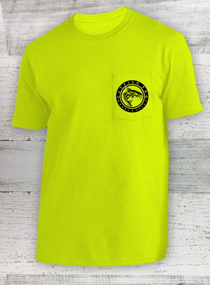 Catfish Pro - All-American Made POCKET Tee- Short Sleeve - Catfish Shirt - Safety Colors!