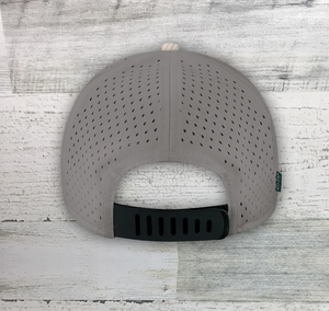 HD Big Buck Lonestar Leather Patch Topo cap- Legacy Premium Reclaim Mid-Pro Adjustable Cap - REMPA- White Grey Topo