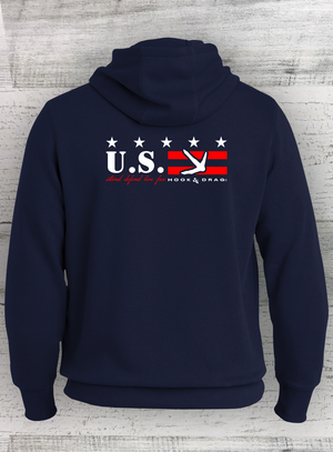HD Turkey Patriotic 250 Blended Hoodie -Pullover Hooded Sweatshirt