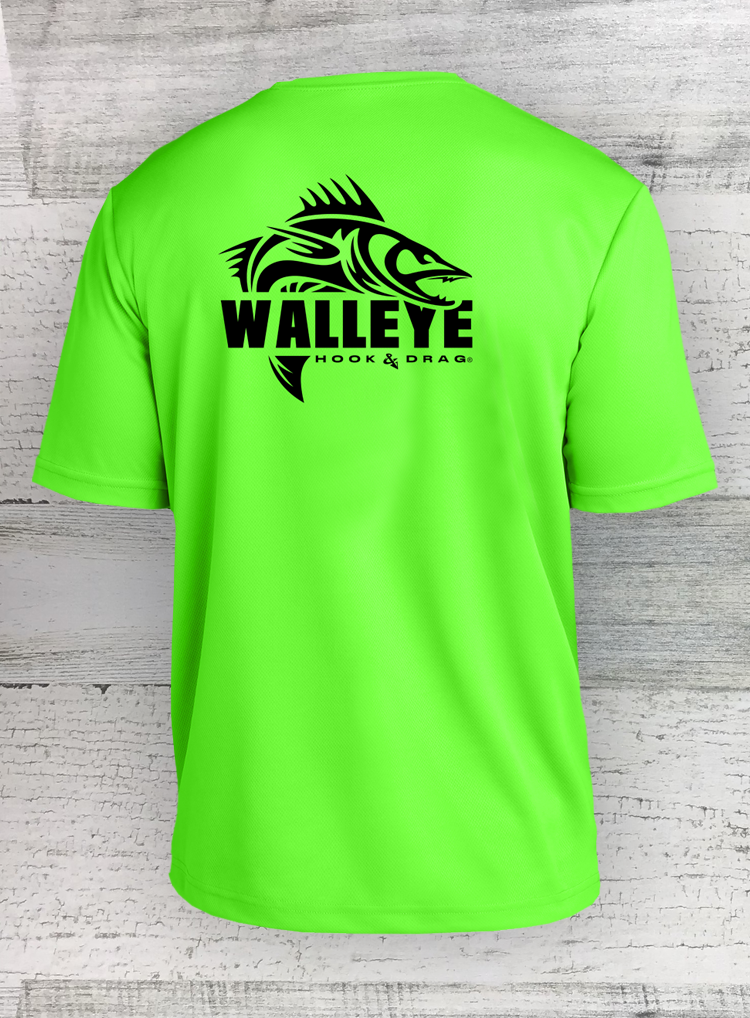 HD Fish Modern Retro - Racer Mesh Short Sleeve Tee - Catfish Walleye Crappie and Bass