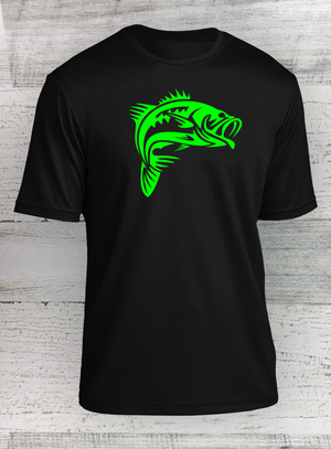 HD Fish Modern Retro - Racer Mesh Short Sleeve Tee - Catfish Walleye Crappie and Bass