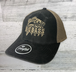 Big Bass Tuff - Bass fishing Hat - Ponytail Mesh-Back Cap - Womens fit